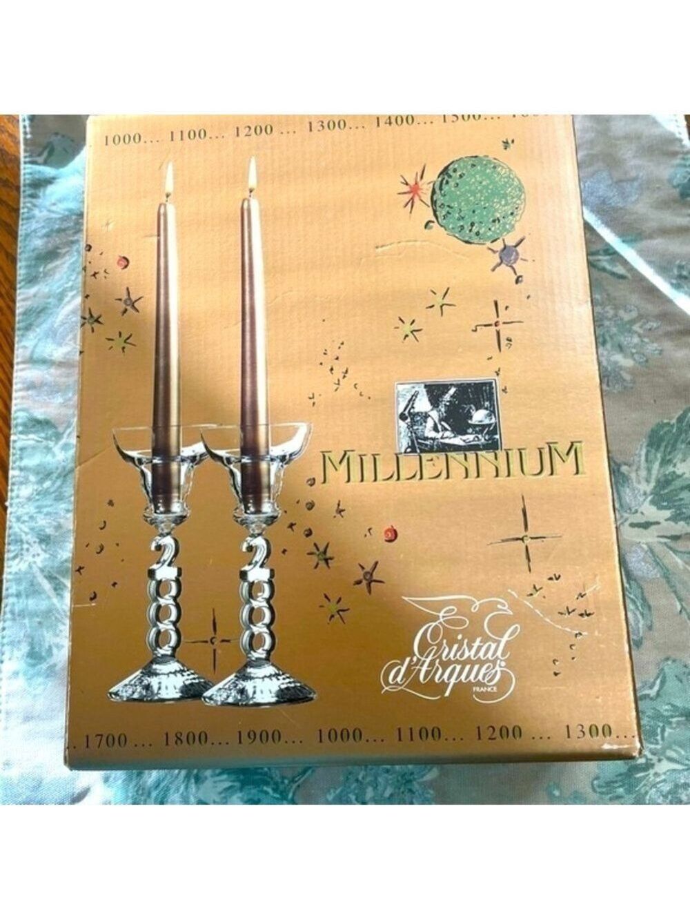 Millennium Candle Holders Y2K 2000 New In Box - Picture 8 of 8